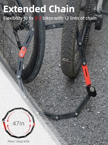 Heavy duty folding bike lock with keys — photo 3