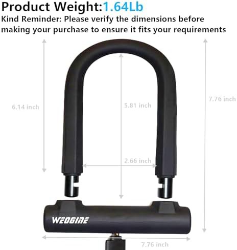 Heavy duty U-lock with five foot security cable — photo 3