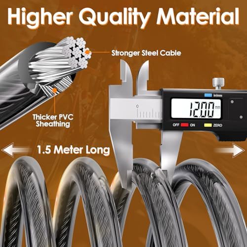 Black Stainless Steel Fingerprint Cable Lock — photo 4