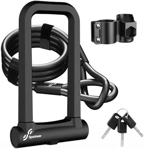 Eighteen mm heavy duty u-lock with cable