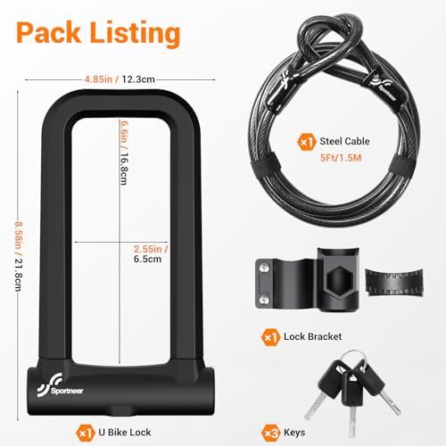 Eighteen mm heavy duty u-lock with cable — photo 5