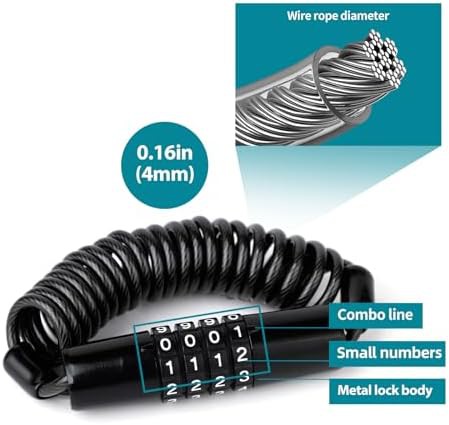 Combination cable motorcycle helmet lock — photo 3