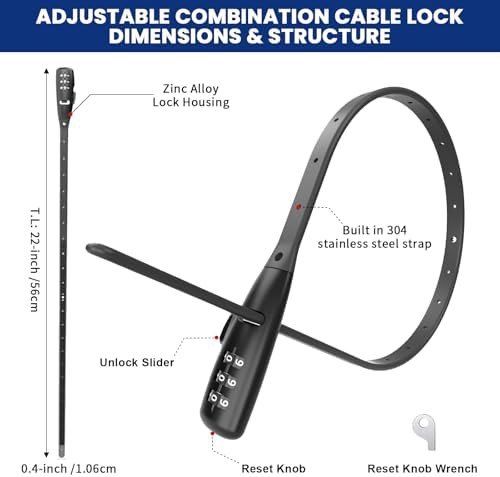Adjustable Zip Tie Cable Lock Three Pack — photo 3