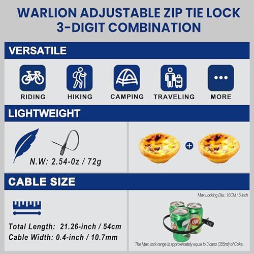 Adjustable Zip Tie Cable Lock Four Pack — photo 3