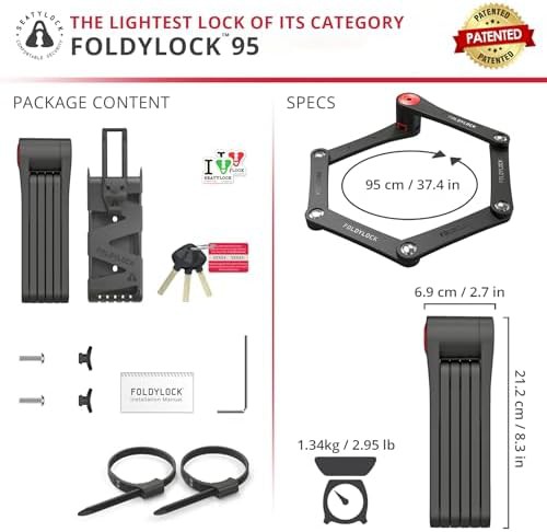 Seatylock high security folding waterproof bike lock 37.4 in — photo 5