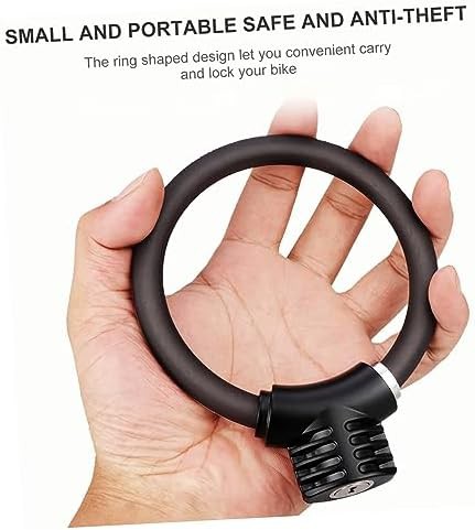 Black security ring lock with cable — photo 3