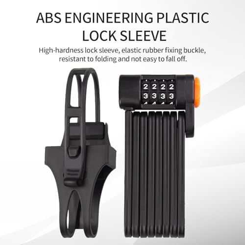 Hardened steel folding bike lock with combination — photo 2