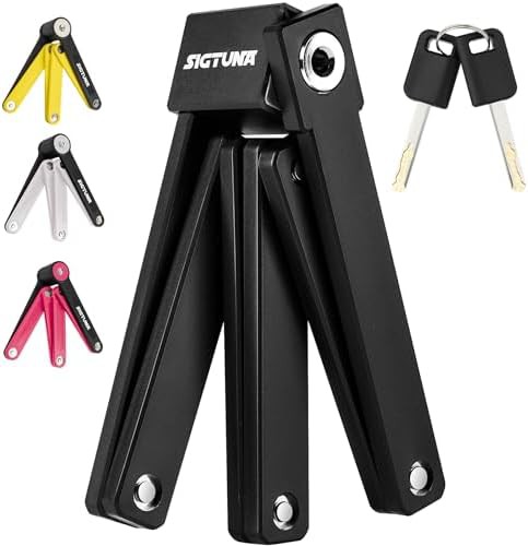 Compact Black Folding Lock for Electric Bikes