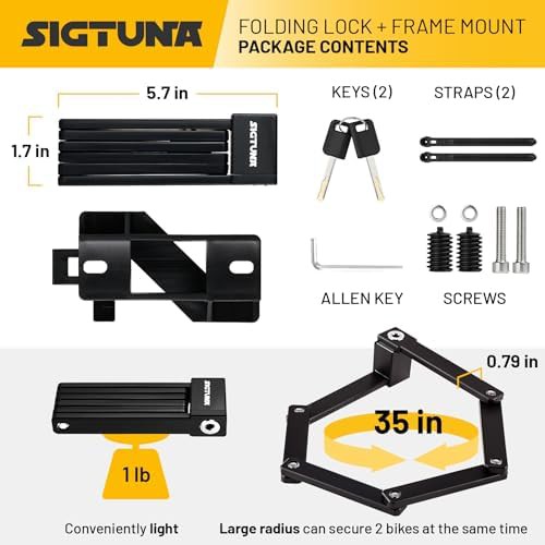 Compact Black Folding Lock for Electric Bikes — photo 4