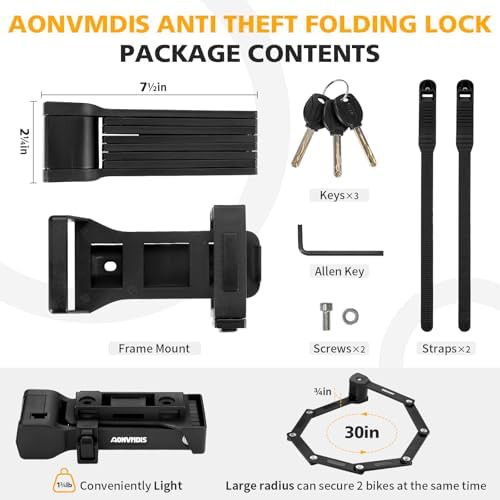 Alloy steel folding scooter lock with bracket — photo 4