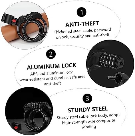 Five digit combination steel cable lock — photo 5