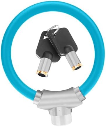 Steel cable lock with horseshoe ring