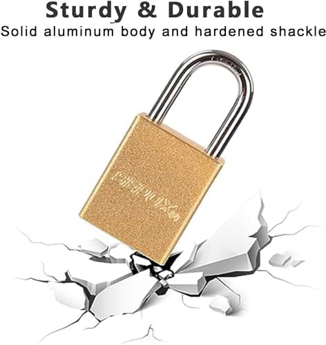 Long cable locks with gold aluminum padlocks — photo 4