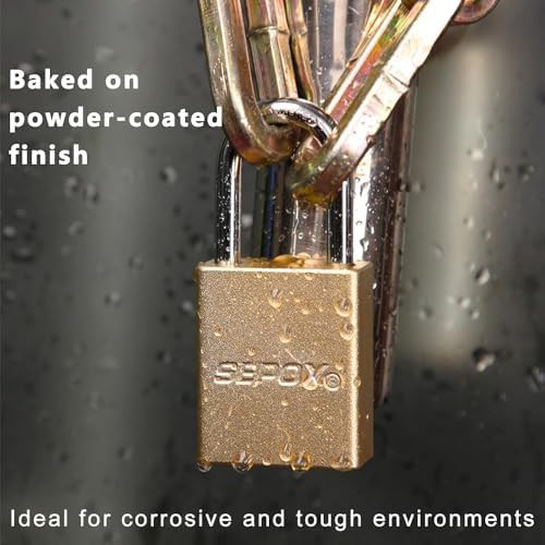 Long cable locks with gold aluminum padlocks — photo 5