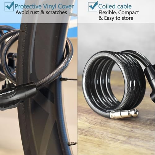 Coiled keyed security cable four feet — photo 5
