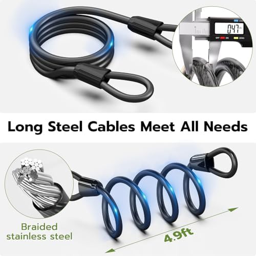 Fingerprint U-lock with 5ft cable — photo 5