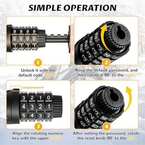 Six foot resettable combination cable lock — photo 4