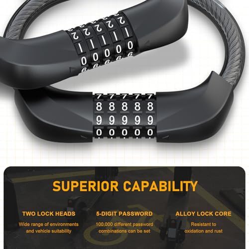Five digit combination cable lock — photo 3