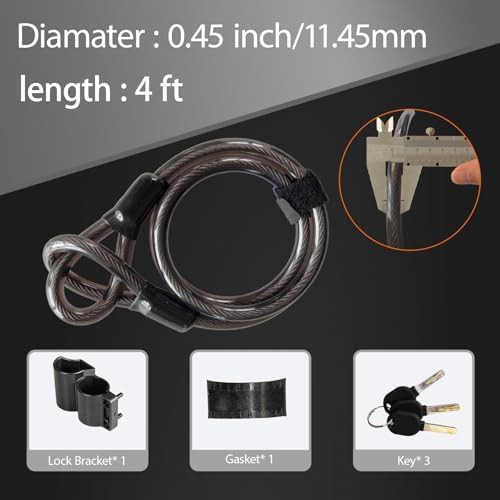 Heavy duty U-lock with steel security cable — photo 4