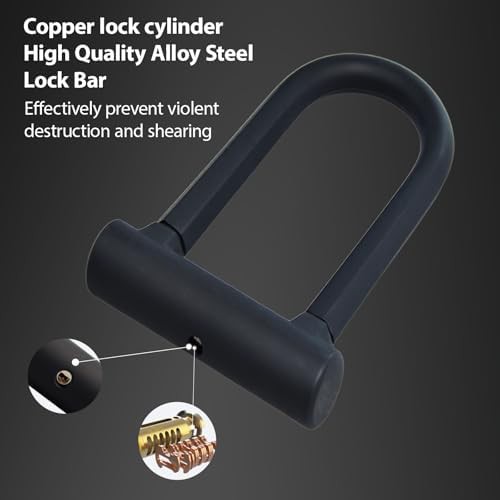 Heavy duty U-lock with steel security cable — photo 5