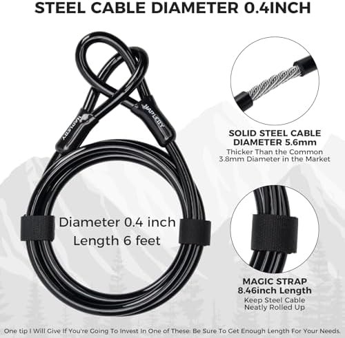 Hapleby premium u lock with 6 feet cable — photo 4