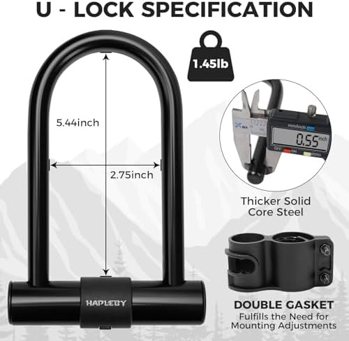 Hapleby premium u lock with 6 feet cable — photo 5