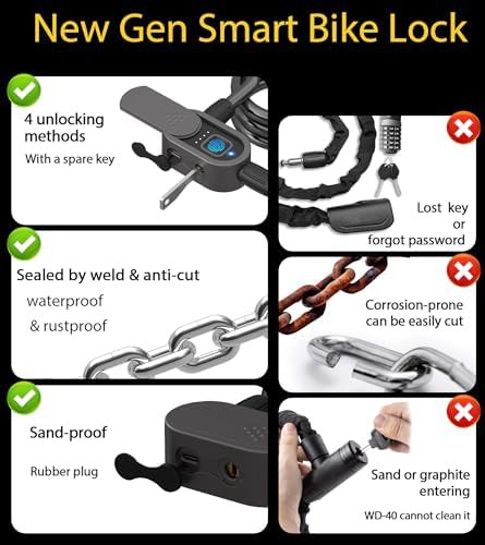 Blue heavy duty keyed chain lock 100cm — photo 3