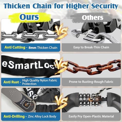 Thick Chain Lock with Keyed Backup — photo 4