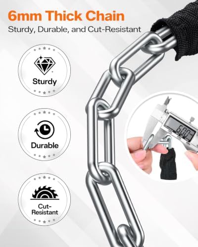 Five digit combination chain lock four feet — photo 4