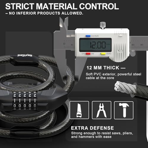 Twelve Millimeter Dual Cable Combination Lock — photo 4
