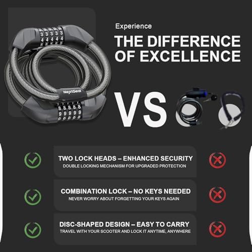 Twelve Millimeter Dual Cable Combination Lock — photo 5