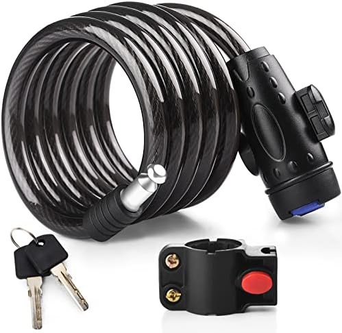 Long keyed cable lock 6 ft length