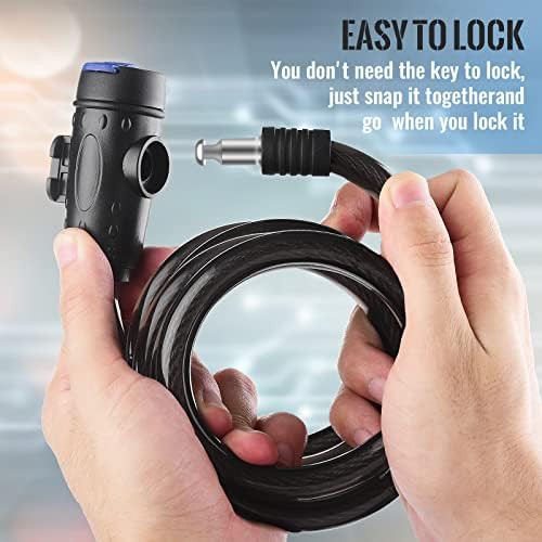 Long keyed cable lock 6 ft length — photo 3