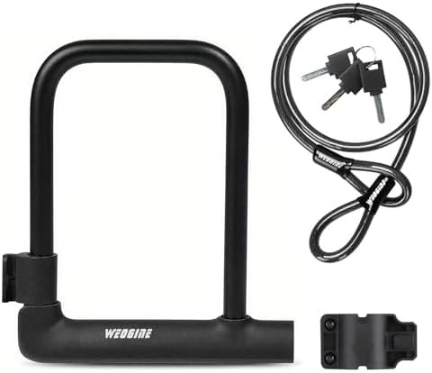 Portable U-lock with four foot security cable