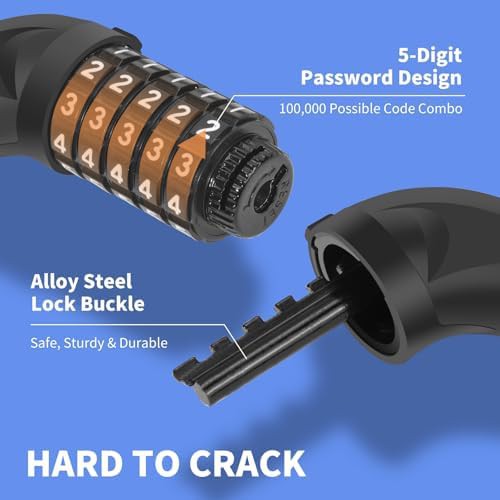 Black five digit combination chain lock — photo 4