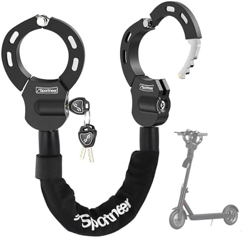 Seven mm square chain scooter lock with keys