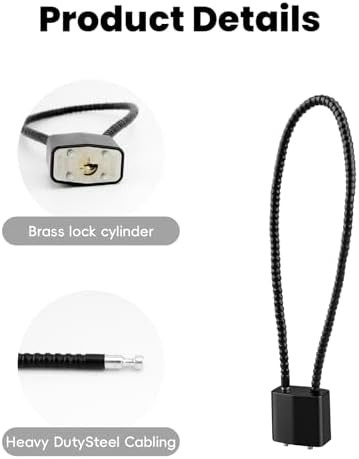 Four pack of heavy duty keyed cable locks — photo 3
