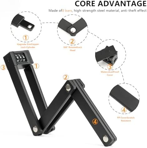 Folding combination lock with mounting bracket — photo 3