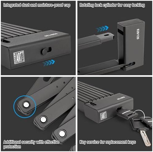 Compact folding hardened steel bike lock — photo 4