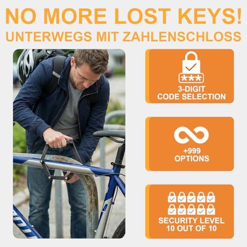 Mini folding bicycle lock with combination — photo 3