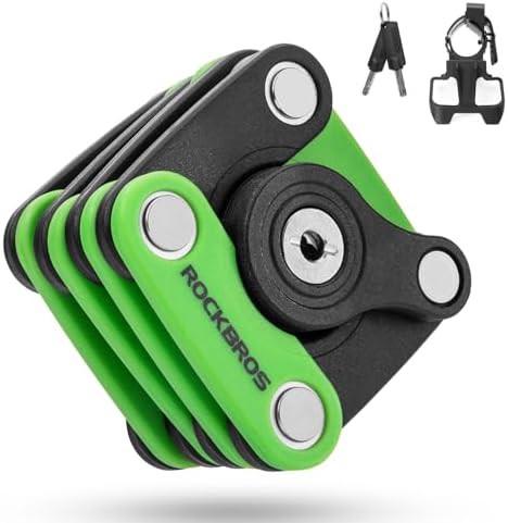 Folding mountain bike lock for outdoor