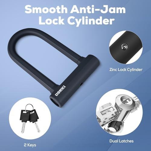 Heavy duty bicycle u-lock with five foot cable — photo 3