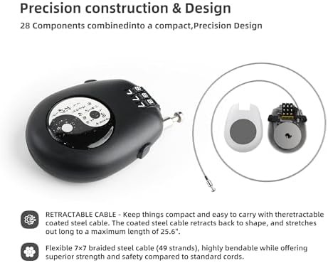 Compact Tai Chi Black Combination Lock — photo 4
