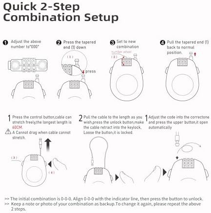 Compact Tai Chi Black Combination Lock — photo 5