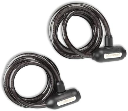 Two pack of black keyed cable locks