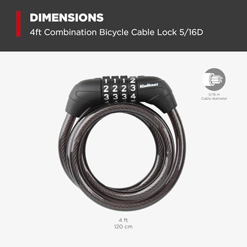 Four foot resettable combination cable lock — photo 3