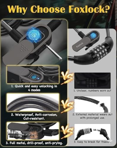 Biometric fingerprint and bluetooth smart bike lock — photo 4