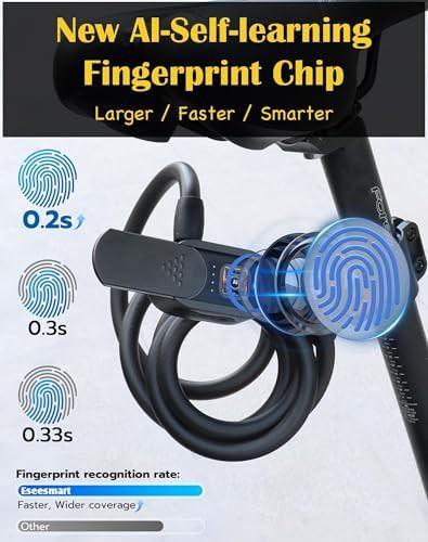 Biometric fingerprint and bluetooth smart bike lock — photo 5