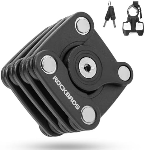 Folding road bike lock for outdoor