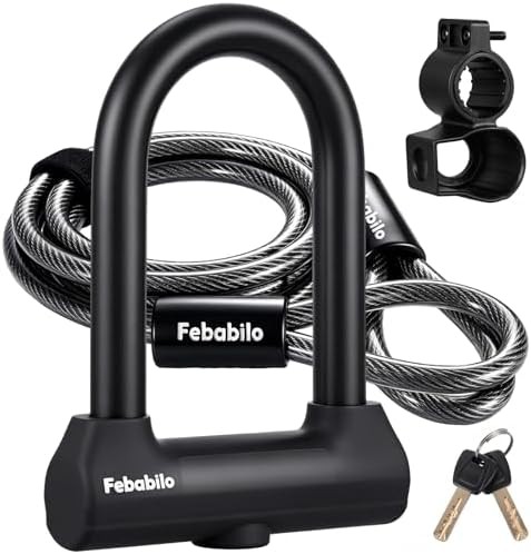 Keyed 18mm u-lock with 6ft cable